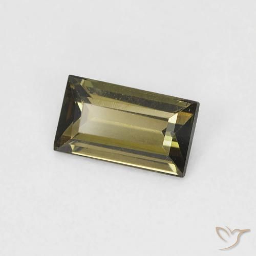 Kornerupina Verde claro natural de 0.35 ct, Corte Baguette, VVS-VS