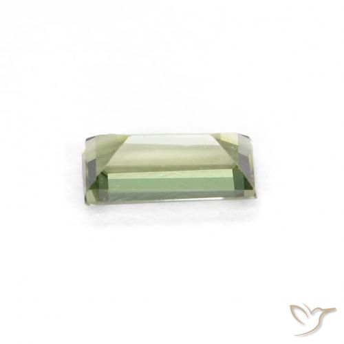 Kornerupina Medium Light Green natural de 0.31 ct, Corte Baguette, VVS-VS