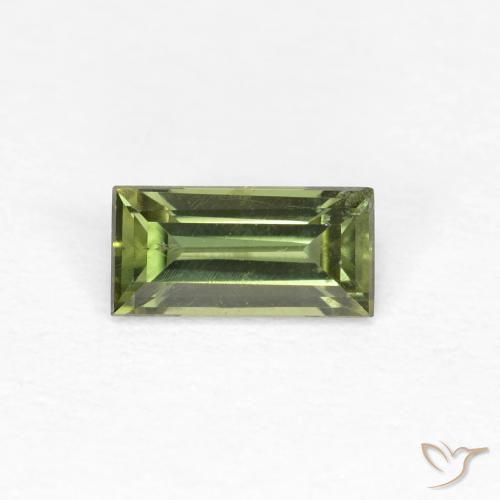0.48ct Natural Verde oscuro medio Kornerupina, Corte Baguette, VVS-VS