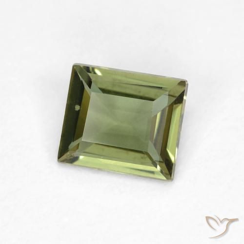 Kornerupina Verde oscuro natural de 0.37 ct, Corte Baguette, VS