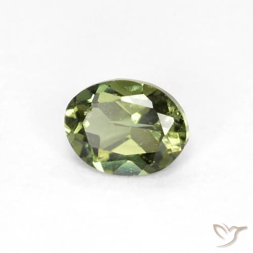 Kornerupina Verde amarillento natural de 0.37 ct, Ovalada, VS