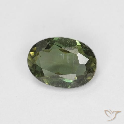 0.32ct Natural Verde terroso intenso Kornerupina, Ovalada, VS-SI
