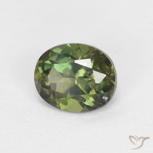 Kornerupina Verde amarillento natural de 0.43 ct, Ovalada, VS-SI