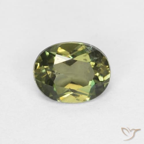 0.38ct Natural Verde terroso intenso Kornerupina, Ovalada, VS