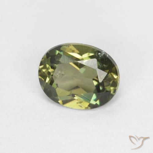 Kornerupina Verde terroso intenso natural de 0.38 ct, Ovalada, VS