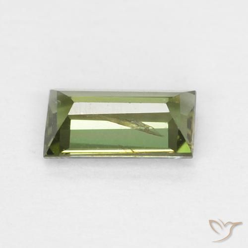 Kornerupina Verde oscuro natural de 0.35 ct, Corte Baguette, VS