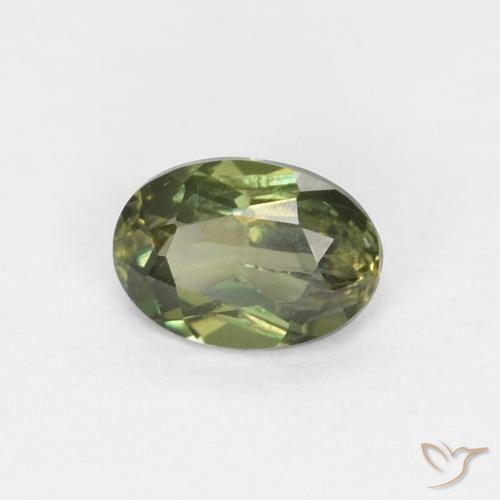 0.30ct Natural Verde oscuro Kornerupina, Ovalada, VS-SI