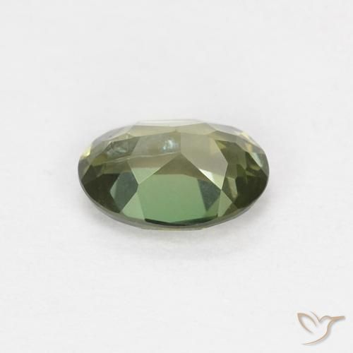 Kornerupina Verde oscuro natural de 0.30 ct, Ovalada, VS-SI