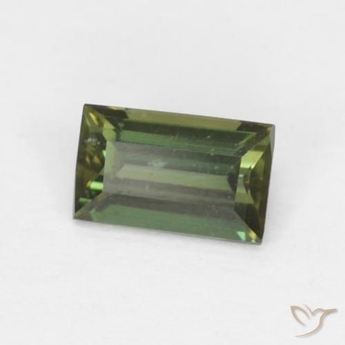0.36ct Natural Verde oscuro Kornerupina, Corte Baguette, VS