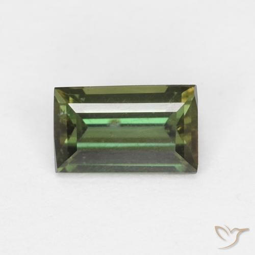 Kornerupina Verde oscuro natural de 0.36 ct, Corte Baguette, VS