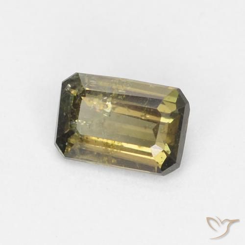 Kornerupina Verde bosque cálido natural de 0.35 ct, Corte Octágono / Esmeralda, VS-SI