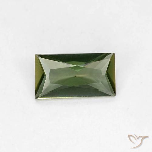 0.28ct Natural Verde bosque Kornerupina, Corte Baguette, VVS