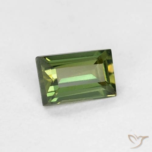 Kornerupina Verde amarillento natural de 0.30 ct, Corte Baguette, VVS