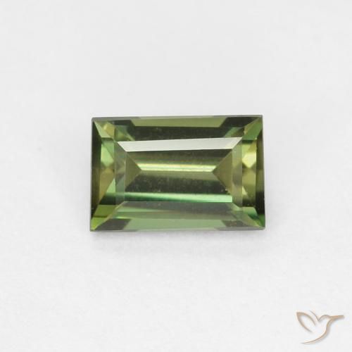 0.34ct Natural Verde cálido Kornerupina, Corte Baguette, VVS