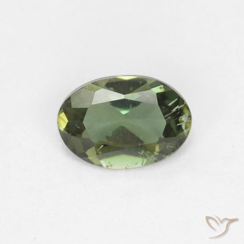 0.33ct Natural Verde oscuro Kornerupina, Ovalada, VS-SI