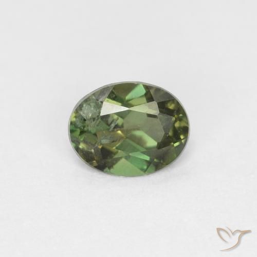 0.28ct Natural Verde bosque Kornerupina, Ovalada, VS-SI
