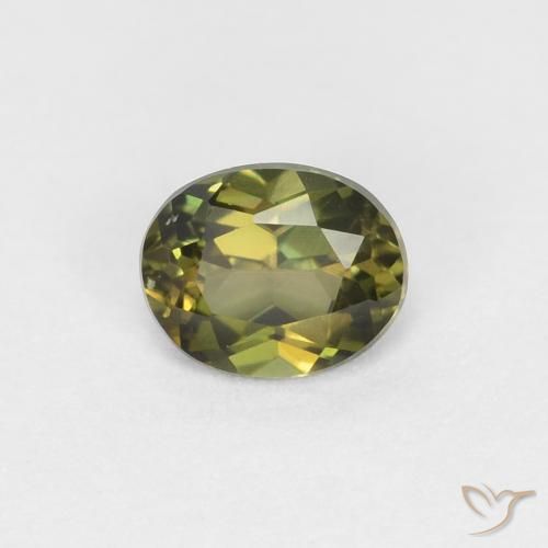 0.36ct Natural Medium Dark-Green Kornerupina, Ovalada, VVS