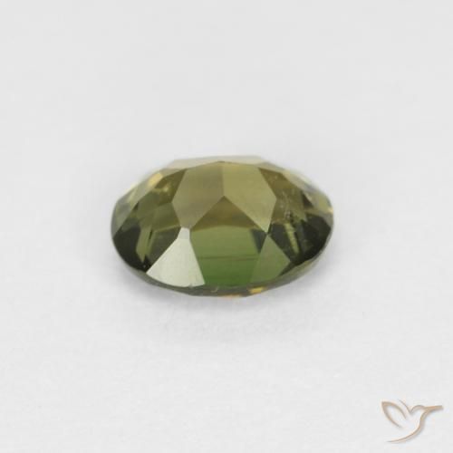 Kornerupina Medium Dark-Green natural de 0.36 ct, Ovalada, VVS