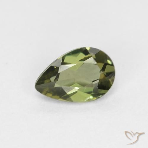 0.31ct Natural Verde alga Kornerupina, En forma de pera, VVS