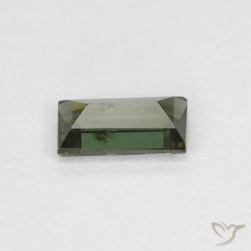 Kornerupina Verde terroso natural de 0.27 ct, Corte Baguette, VS