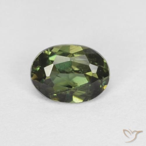 0.42ct Natural Verde marrón Kornerupina, Ovalada, VS