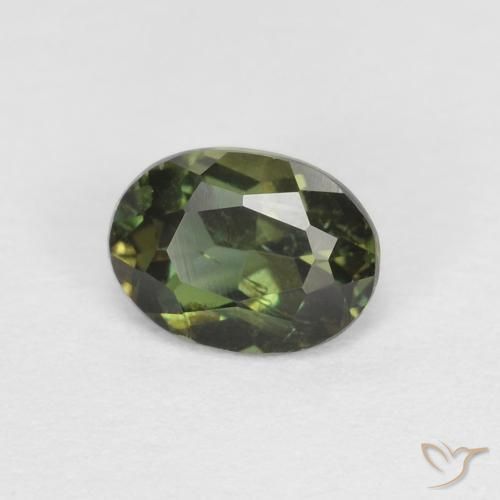 Kornerupina Verde marrón natural de 0.42 ct, Ovalada, VS
