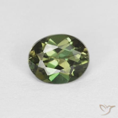 0.38ct Natural Verde marrón Kornerupina, Ovalada, VVS