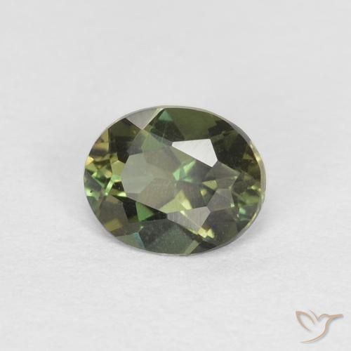 Kornerupina Verde marrón natural de 0.38 ct, Ovalada, VVS