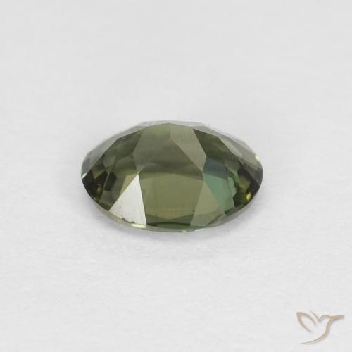 Kornerupina Verde marrón natural de 0.38 ct, Ovalada, VVS