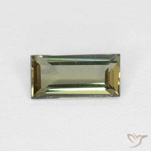0.30ct Natural Verde marrón Kornerupina, Corte Baguette, VVS