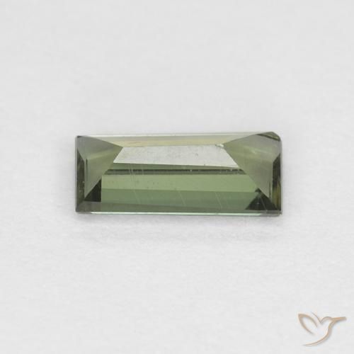 Kornerupina Verde marrón natural de 0.30 ct, Corte Baguette, VVS