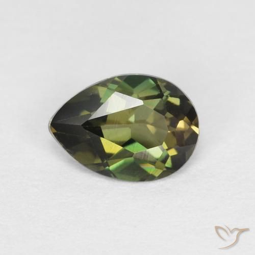 0.40ct Natural Medium Light Green Kornerupina, En forma de pera, VVS