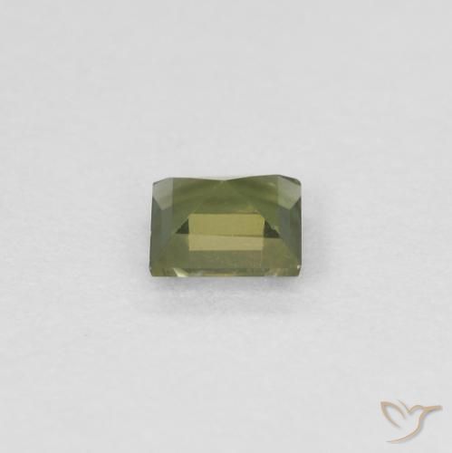 Kornerupina Verde bosque cálido natural de 0.20 ct, Cuadrado, VVS