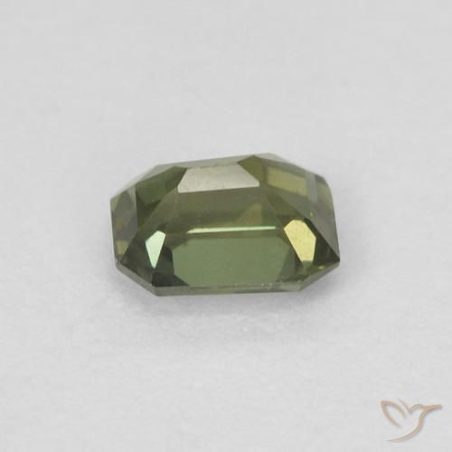 Kornerupina Medium Dark-Green natural de 0.25 ct, Corte Octágono / Esmeralda, VVS