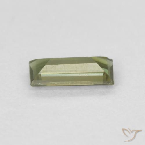 Kornerupina Verde oscuro natural de 0.27 ct, Corte Baguette, VVS-VS