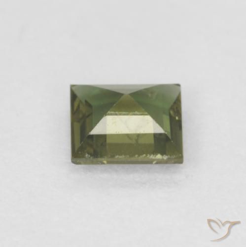 Kornerupina Verde oscuro natural de 0.27 ct, Cuadrado, VVS-VS