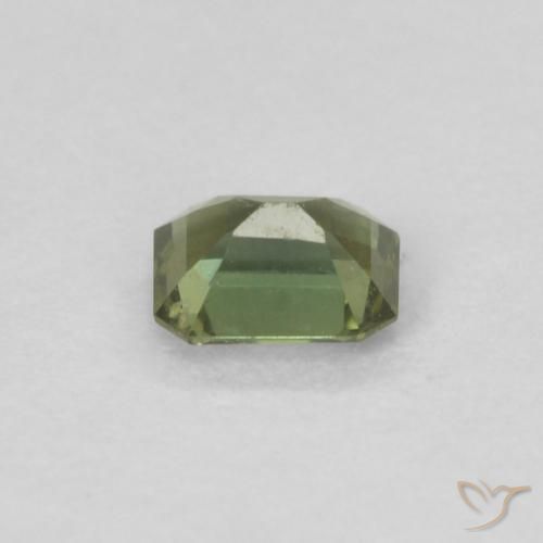 Kornerupina Verde terroso intenso natural de 0.22 ct, Corte Octágono / Esmeralda, VVS-VS