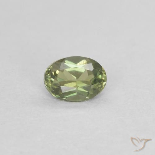 0.13ct Natural Verde bosque cálido Kornerupina, Ovalada, VVS-VS