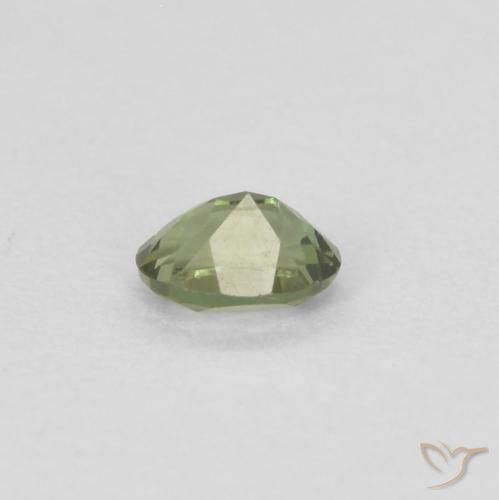 Kornerupina Verde bosque cálido natural de 0.13 ct, Ovalada, VVS-VS