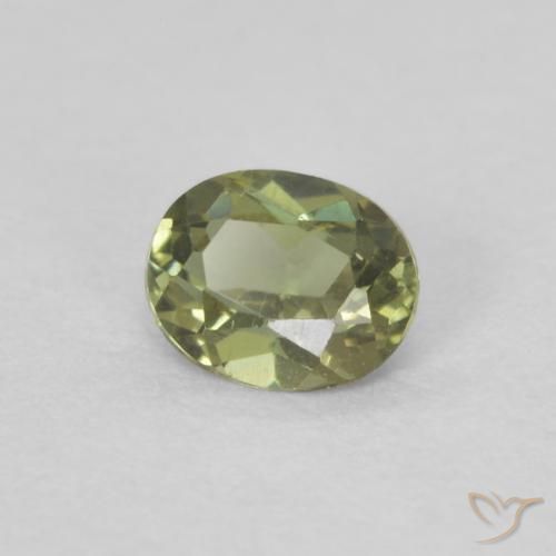 Kornerupina Verde bosque cálido natural de 0.25 ct, Ovalada, VVS-VS