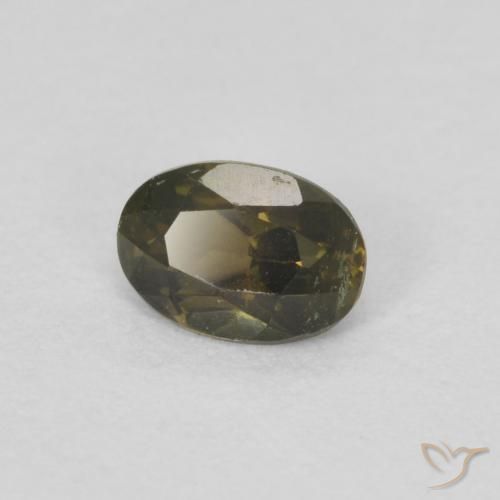 Kornerupina Verde marrón natural de 0.31 ct, Ovalada, VVS-VS