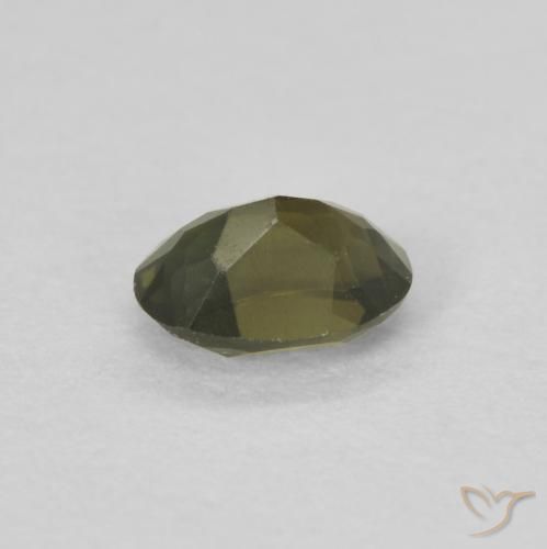 Kornerupina Verde marrón natural de 0.31 ct, Ovalada, VVS-VS
