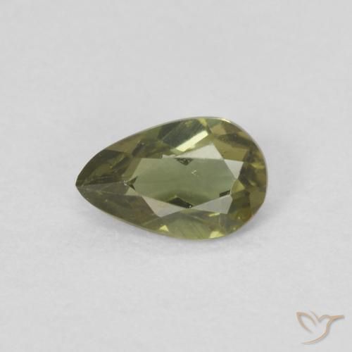 0.24ct Natural Verde oscuro Kornerupina, En forma de pera, VVS-VS