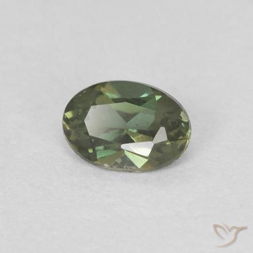 Kornerupina Verde dorado natural de 0.17 ct, Ovalada, VVS