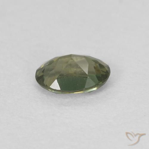 Kornerupina Verde dorado natural de 0.17 ct, Ovalada, VVS