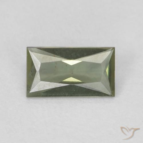 0.22ct Natural Verde medio Kornerupina, Corte Baguette, VVS