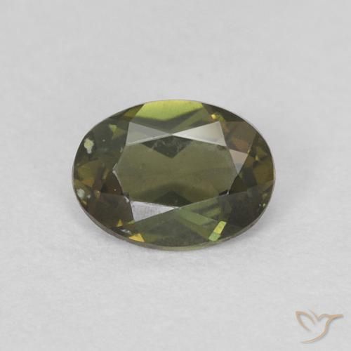 0.25ct Natural Verde amarillento Kornerupina, Ovalada, VVS