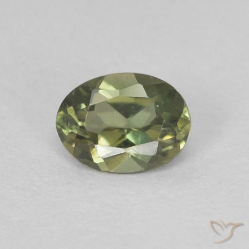0.24ct Natural Verde amarillento Kornerupina, Ovalada, VVS