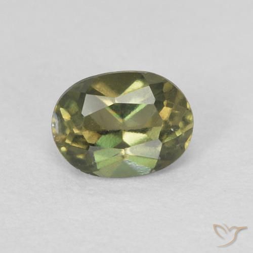 0.27ct Natural Verde bosque cálido Kornerupina, Ovalada, VVS