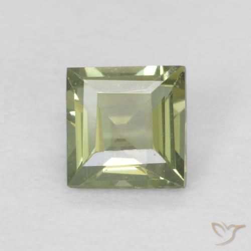 0.15ct Natural Verde bosque cálido Kornerupina, Cuadrado, VVS